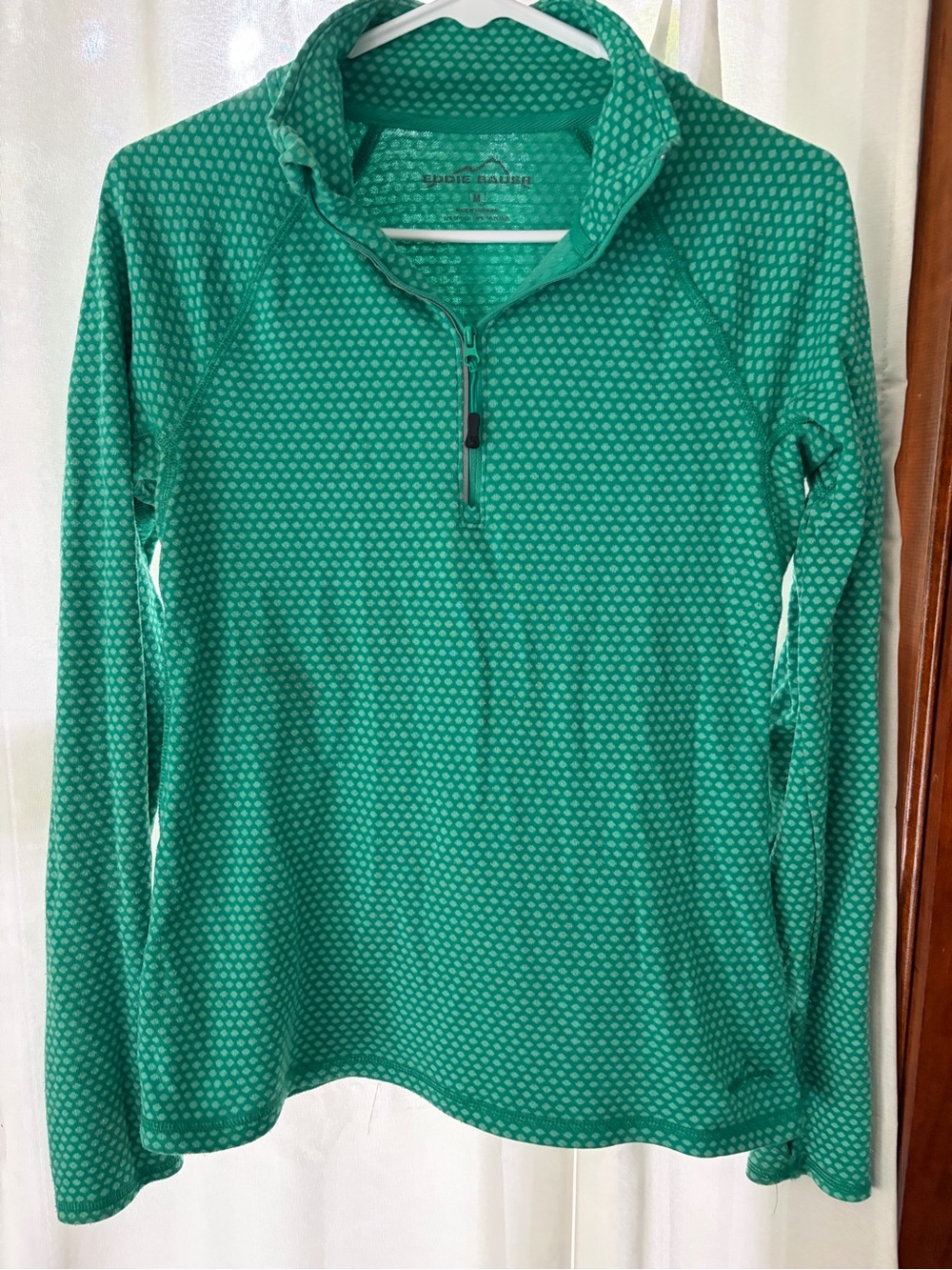 Eddie Bauer Teal Green Quarter-Zip Pullover